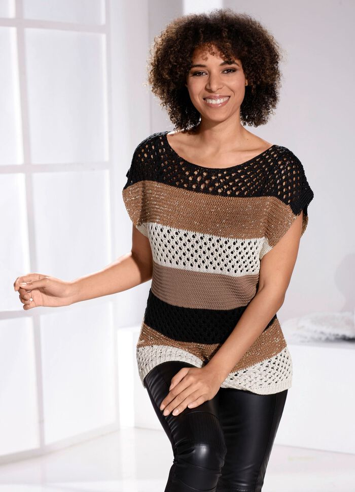 Pullunder mit Glitzereffekten 