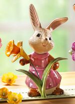 Goebel-Hasen mit Blume aus Feinsteingut BUNT