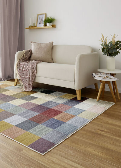 Moderne Br&uuml;cken und Teppiche mit Karo-Dessin 