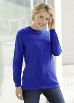 Pullover mit Ajourakzenten ROYALBLAU