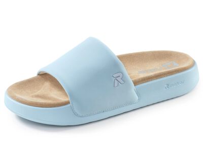 Rieker, leichte Damen-Slides, mit gepolsterter Lederdecksohle 