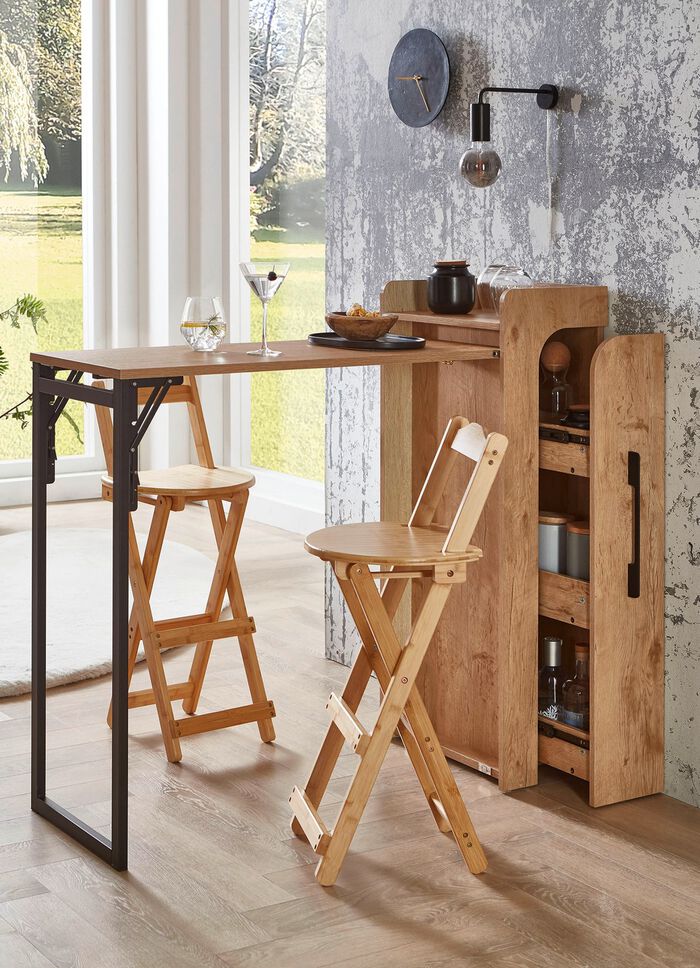 Klapp-Hocker aus Bambus 