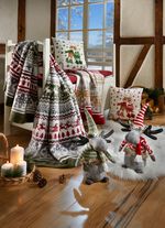 Kissenbezug mit Rentierpaar in Samtoptik 