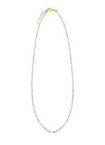 Au&szlig;ergew&ouml;hnliche Halskette mit Roh-Diamanten in Hellgrau 