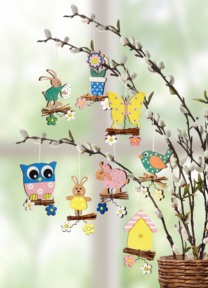 Aufh&auml;nger aus Holz, 16er-Set 