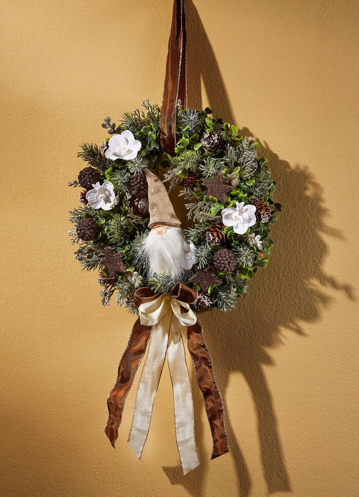 Wandkranz mit Wichtel in der Mitte 