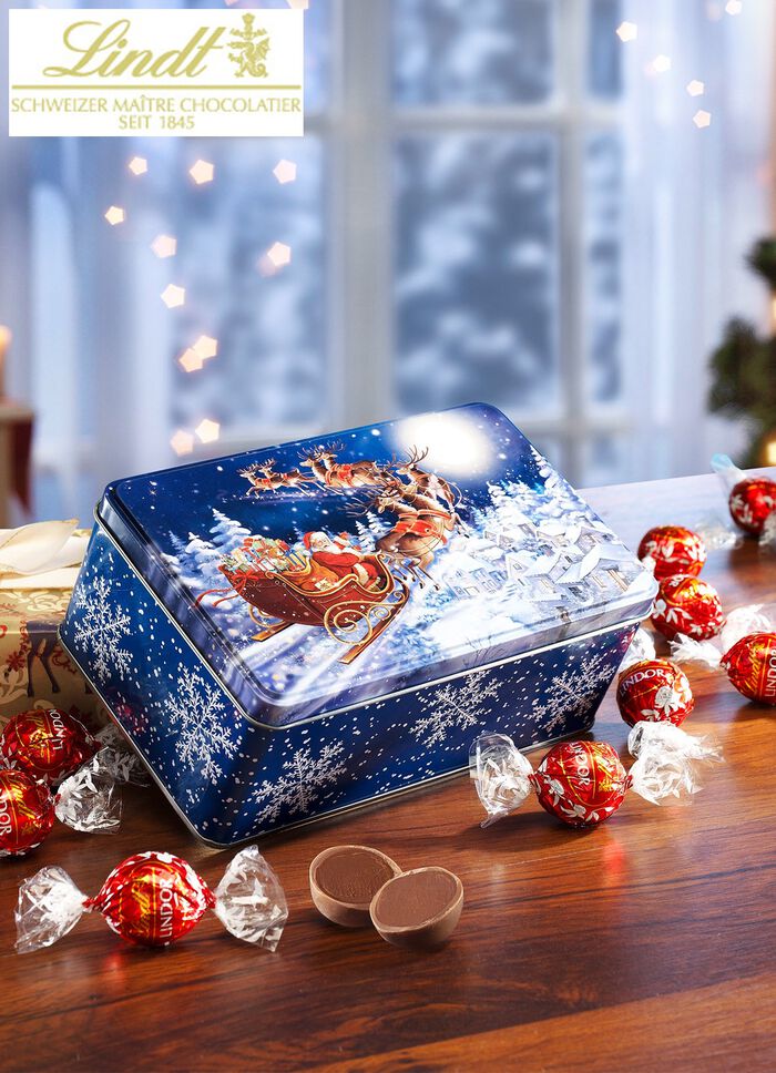 Geb&auml;ckdose Weihnachts-Schlitten von Lindt 