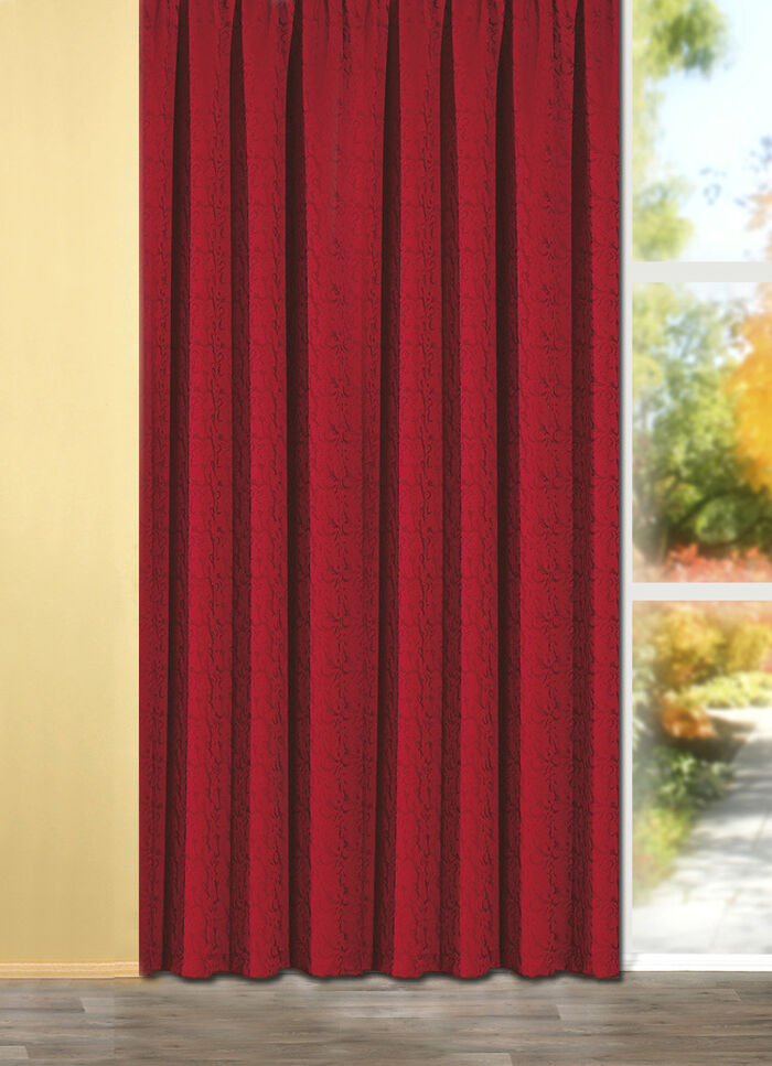 Leicht gl&auml;nzende &Uuml;bergardine ROT