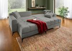 Moderne Polsterecke mit Bettfunktion GRAU