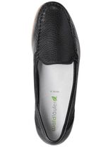 Waldl&auml;ufer Slipper aus edlem, genarbtem Hirsch-Nappaleder SCHWARZ