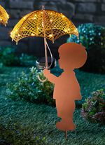 Solarstecker aus Metall BRAUN-GELB