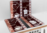 WENKO Wandblende / Herdabdeckplatten, Kaffee 