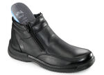 Wetterfeste Stiefelette mit zwei Reißverschlüssen SCHWARZ