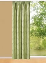 &Uuml;bergardine mit Kr&auml;uselband GR&Uuml;N