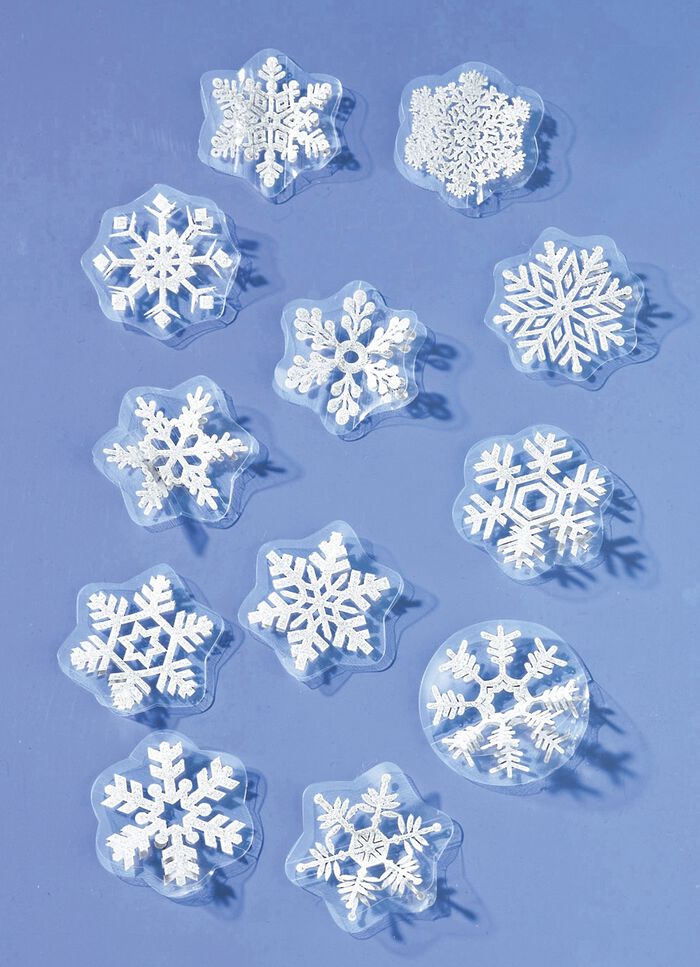 3D-Schneeflocken, 12er-Set 