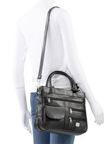 Laurina Tasche aus Nappaleder und Synthetikmaterial SCHWARZ