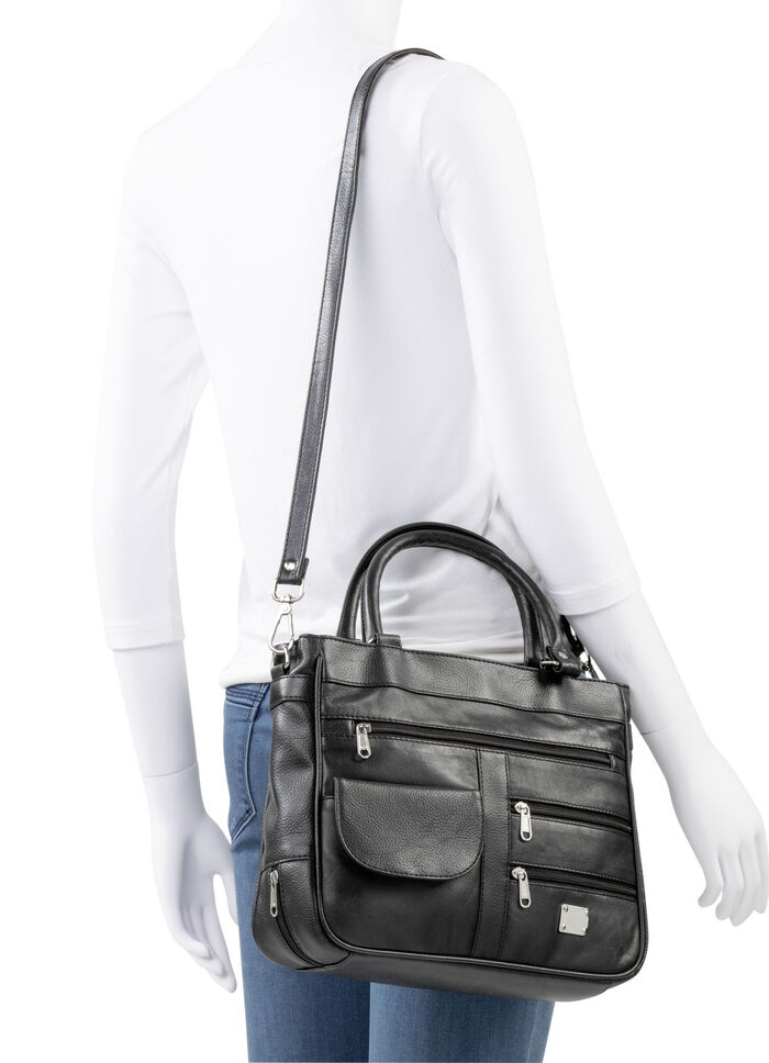 Laurina Tasche aus Nappaleder und Synthetikmaterial SCHWARZ