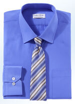 Hemd mit Brusttasche in 5 Farben und 2 Ärmellängen MITTELBLAU