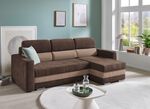Komfortable Polsterecke mit Bettfunktion BRAUN-BEIGE