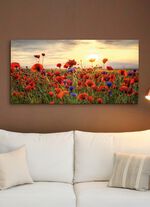 Leinwandbild mit Mohnblumen-Motiv 