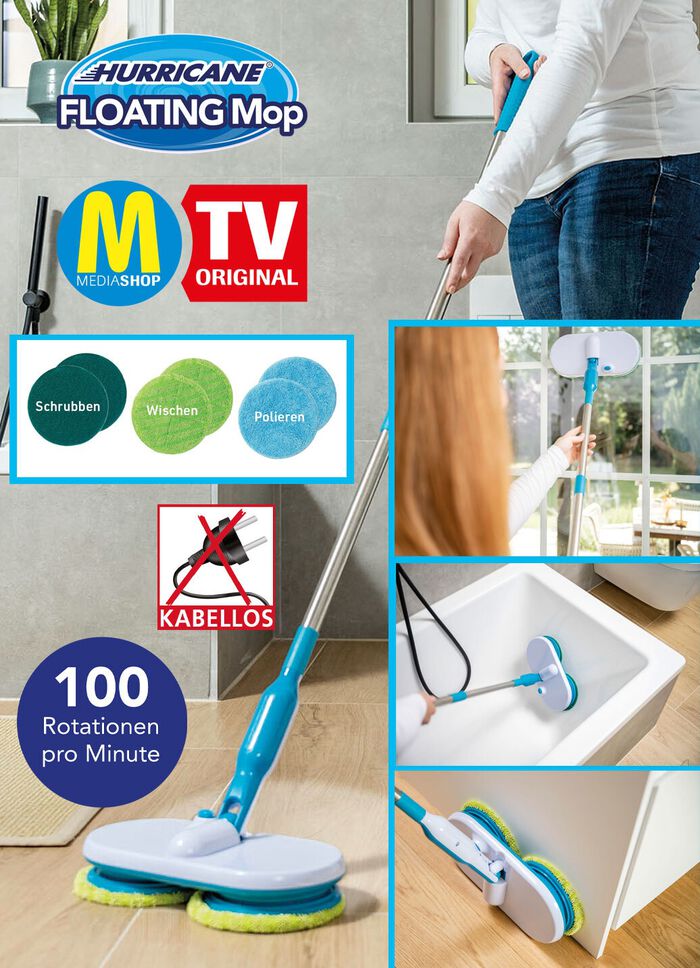 Hurricane Floating Mop Akku-Rotationsmopp 