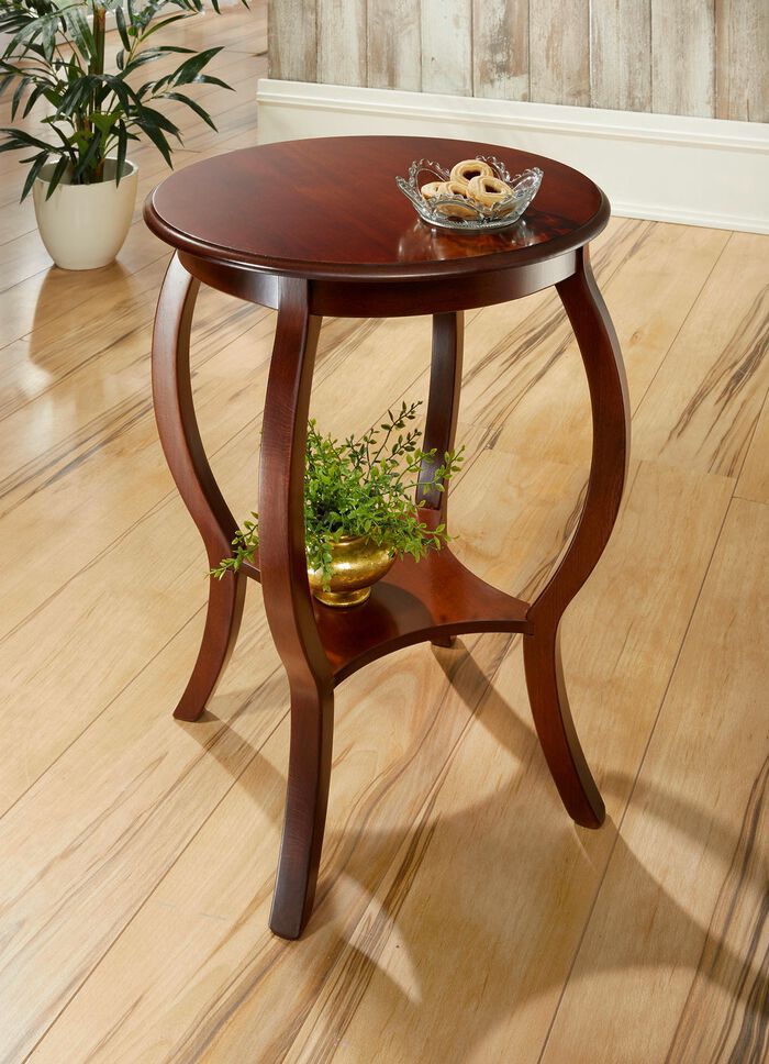 Teilmassiver Beistelltisch mit Beinen aus massivem Buchenholz 