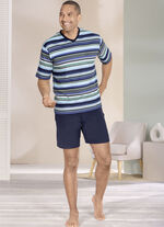 Shorty mit V-Ausschnitt und Seitentaschen 