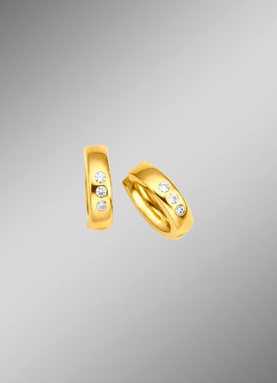 Klappcreolen mit synth. Zirkonia 