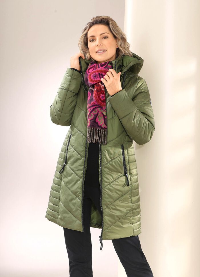 Kurzmantel mit 2-Wege-Reißverschluss KHAKI