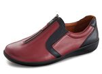 Gemini Slipper mit praktischem Rei&szlig;verschluss BORDEAUX-SCHWARZ