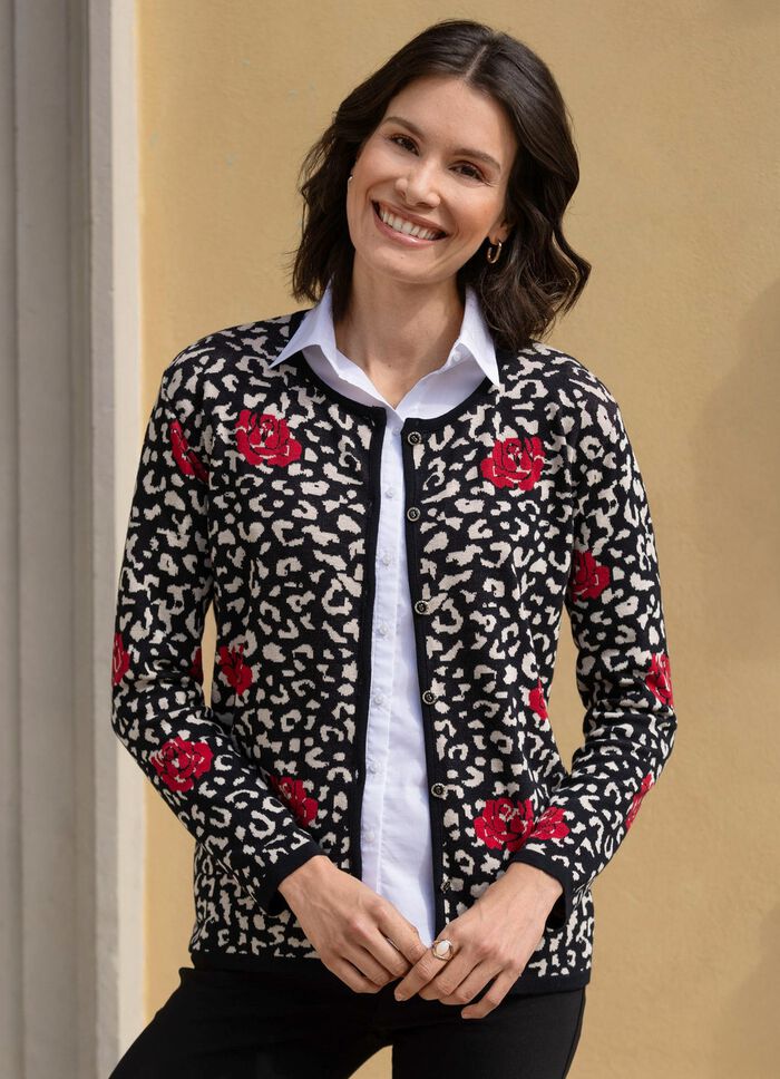 Strickjacke in Jacquard-Dessin 