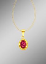Anh&auml;nger mit echtem Rubin-Cabochon 