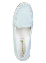 Waldl&auml;ufer, bequeme Damen-Slipper, Weite H, mit herausnehmbarem Fu&szlig;bett BLEU