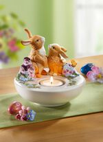 Teelichthalter aus Biskuitporzellan 