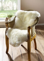 Vorleger aus echtem Merino-Lammfell NATURWEISS