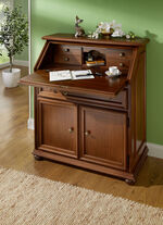 Teilmassiver Sekretär mit Metallknöpfen NUSSBAUM