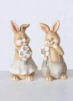 Hasen, 2er-Set, aus Terrakotta 