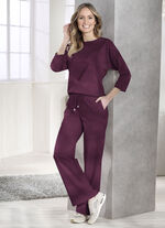 Angesagte Hose in modischer Weite BORDEAUX
