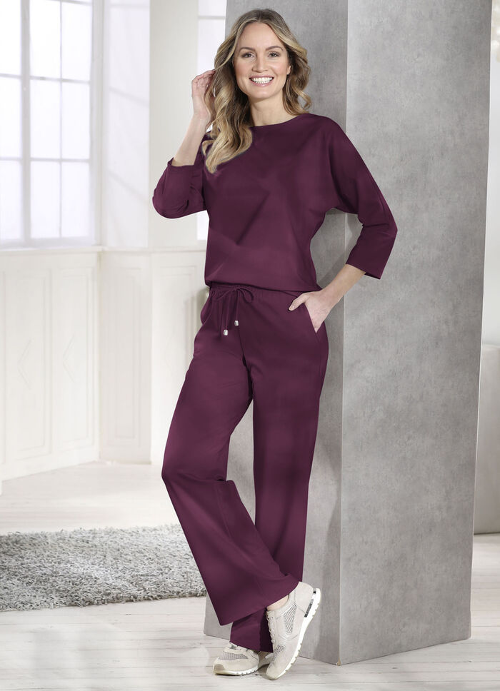 Angesagte Hose in modischer Weite BORDEAUX