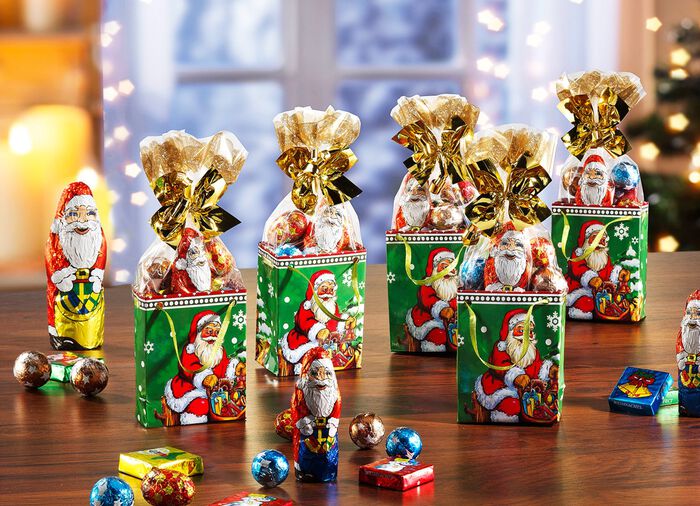 Weihnachtst&uuml;tchen, 5er-Set, mit s&uuml;&szlig;er F&uuml;llung 