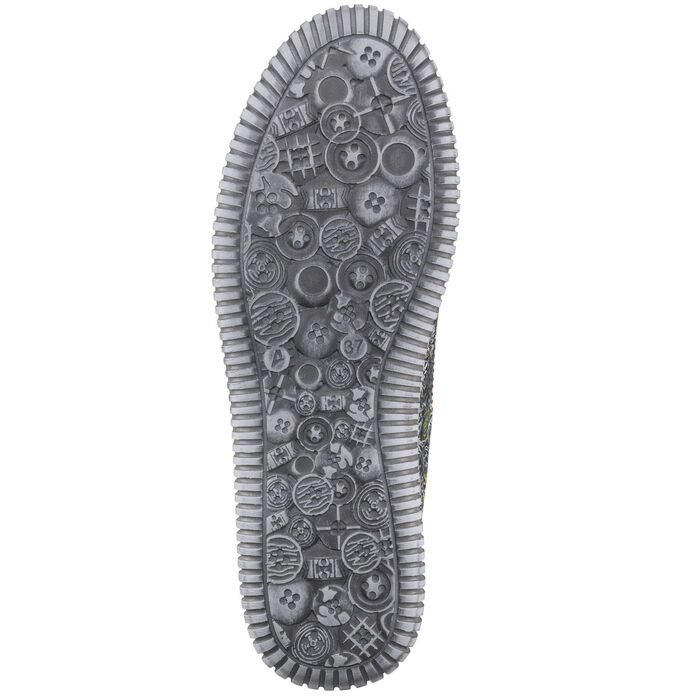 Gemini Sneaker aus teilweise floral bedrucktem Rindleder SCHWARZ-BUNT