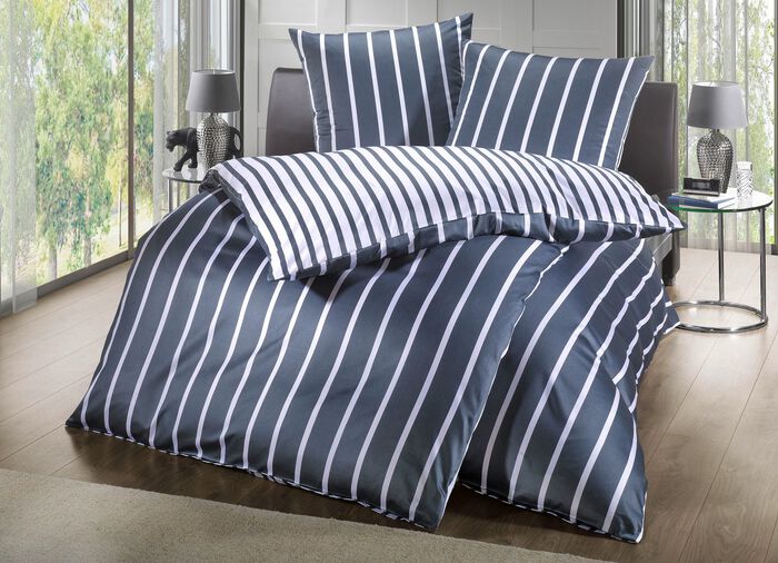 Angenehm weiche Bettwäsche-Garnitur von Janine ANTHRAZIT