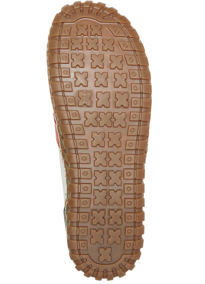 Gemini Slipper aus Rind-Nappaleder WEISS-BLAU-ROT