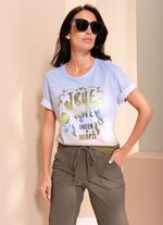 Shirt mit Schmucksteinzier 