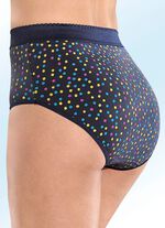 F&uuml;nferpack Formslips mit buntem Punktedessin 