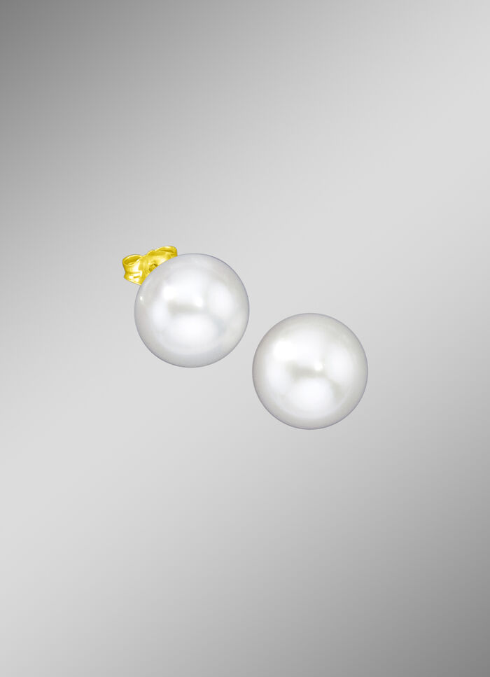 Ohrstecker mit Süßwasser-Zuchtperlen-Bouton 