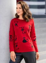 Pullover mit Katzenmotiven 