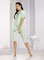 Zweierpack Schlafanz&uuml;ge mit kurzen &Auml;rmeln und wadenlanger Hose 