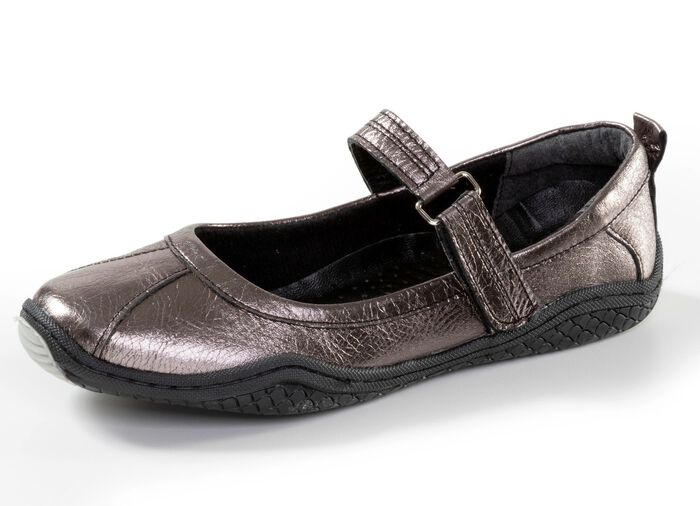 Gemini, klassische Damen-Slipper, Weite G, mit herausnehmbarem Fu&szlig;bett ANTIKBRONZE