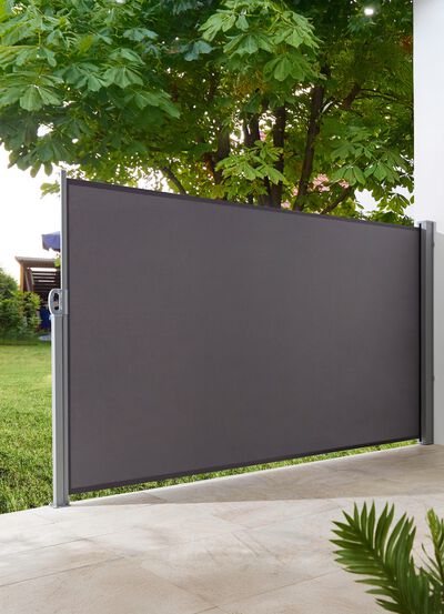 Seitenmarkise mit Gestell aus Aluminium und Stahl 